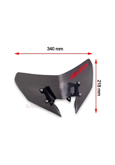 Yamaha Mt09 Fz-09 2017-2020 Spor Ön Cam Rüzgar Deflektör - Beyaz