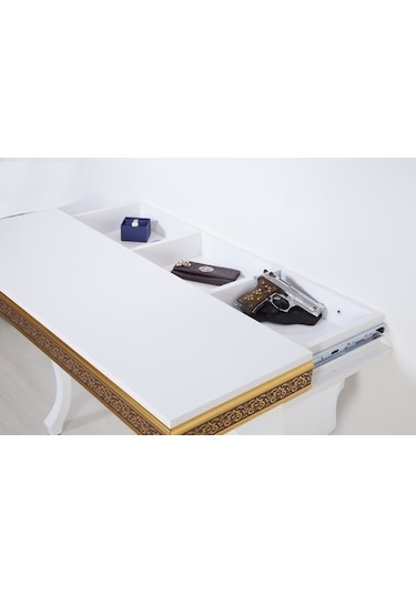 Beyaz Exclusive Dresuar Gizli Bölmeli - Ferro A1-3 Beyaz