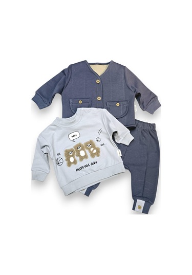 Ceketli Erkek Bebek Takım gri