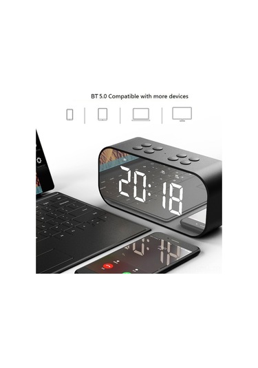 Suofeng Kablosuz Bt 5.0 Hoparlör, El İçinde Tutulabilir,免提 Arama, Ayna Ekranlı, Zaman Ve Alarm Gösterimi, 2000mah Pil, Kırmızı