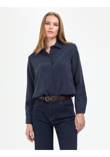 Pierre Cardin Kadın Açık Lacivert Gömlek Desenli 50318219-vr059 Açık Lacivert