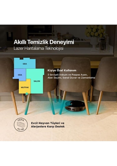 Ttec Navi Laseriq Akıllı Robot Süpürge (Teşhir)