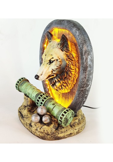 Sahi Topu Kurt Büst Dekoratif Işıklı Konik Tütsülük