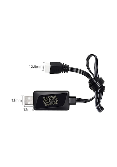 Sones 11.1v 2a 3s Lityum Pil Usb Şarj Cihazı Işıklı 4 Pinli Fiş