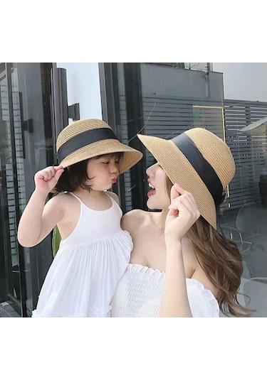 Snapbuy Kadın Hasır Şapka, Kore Tarzı, Sade Ve Uyumlu, Güneş Korumalı, Katlanabilir Balıkçı Şapka Kahve
