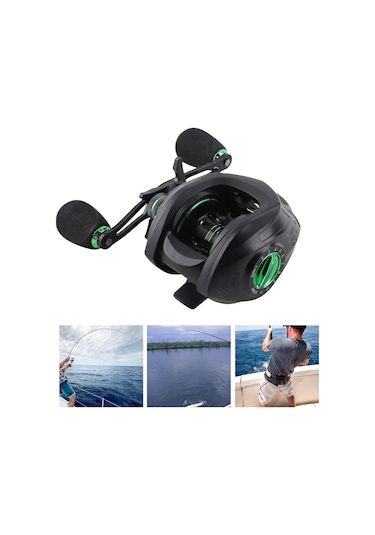 Wezone Hl Metal Bobinlu Yem Atma Olta Makinesi, 7.2:1 Hız Oranı, Manyetik Fren, Sol El İçin, Dayanıklı Metal Gövde