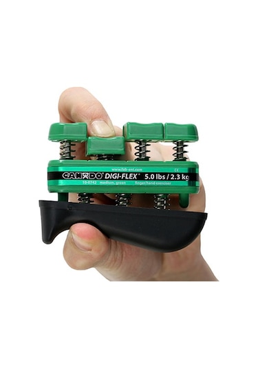 Cando Digi-flex Hand Exerciser - Green, Medium - Finger 5.0 Lb