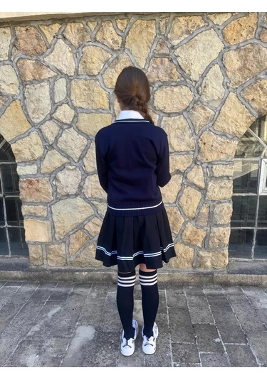 İ-sheep Okul İçin Sıcak Örgü Hırka Kazak 264582085 Mavi