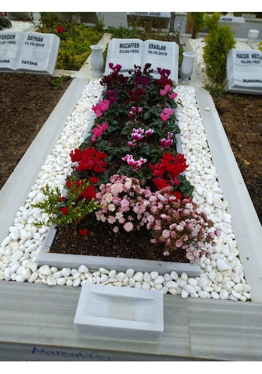 Mezar Taşı  15 Kg 1-2 cm Beyaz Dolomit Tamburlanmış Beyaz Doğal Taş