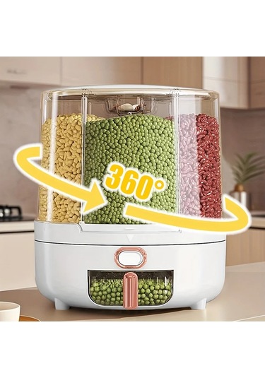 Liangmei 6 Bölmeli 360 Dönen Hava Geçirmez Gıda Saklama Kabı - Diğer