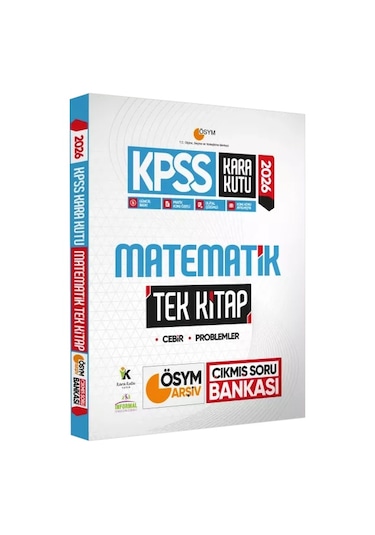 2026 KPSS Kara Kutu Matematik TEK KİTAP ÖSYM Arşiv Çıkmış Soru Bankası Konu Özetli Dijital Çözümlü