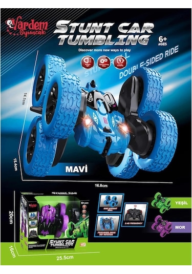 Hg6-03 Kumandalı Şarjlı 2.4 Ghz 6 Teker Akrobat Araba