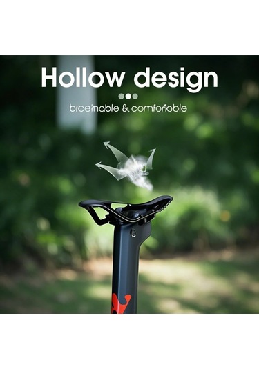 Xindoker West Bıkıng Konforlu Bisiklet Seli Seti - Yollu Bisikletler İçin Hava Geçirgen Pu Materyal - Yağmur Kapağı Ve Sıkma Aparatı Dahil Siyah-mavi Çok Renkli