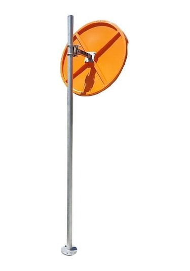 Ayna Direği Trafik Levhası Direği Flanşlı Boru Trafik Otopark Direk 2.5 Metre Siyah