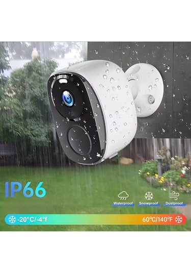 Kablosuz Wi-fi Güvenlik Kamerası Fhd 1080p, Bataryalı, Pır Hareket Algılama, İki Yönlü Ses