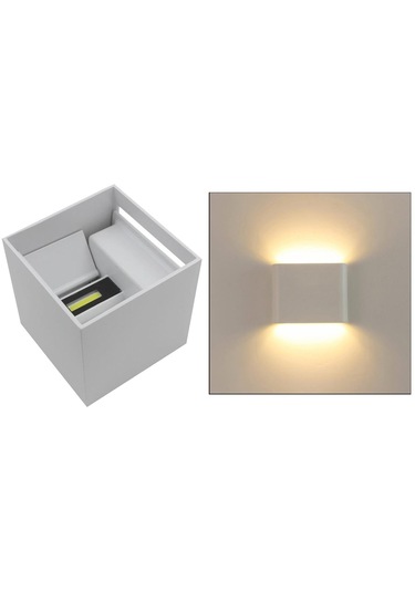 Homyl Kare Led Duvar Lambası Aplik Koridor Beyaz-sıcak-ışık Beyaz Sıcak Işık