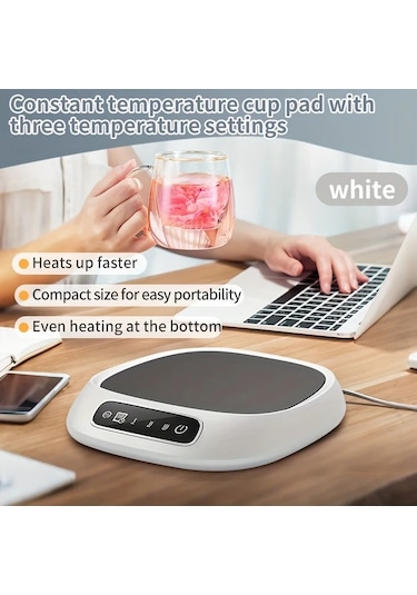 Willowhaven Mommed Akıllı 3 Kademeli Dokunmatik Usb Isıtıcı Beyaz Bardak Altlığı