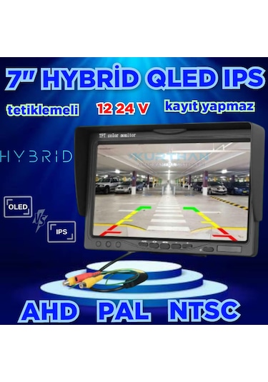 Qled 7 İnç Hybrid Ips Monitör Kayıt Yapmaz 12-24 V Kamesız