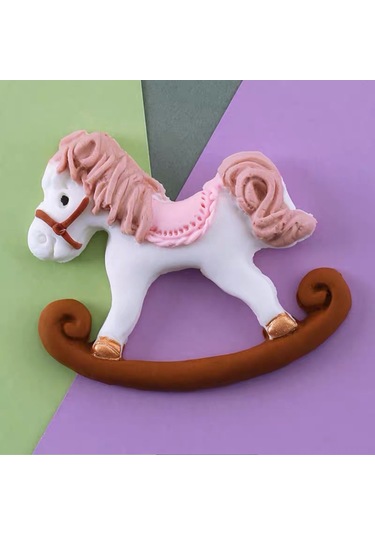 Yaleker Silikon Kek Dekorasyon Kalıbı - At Gibi Şekil, Fondant Ve Çikolata İçin El Yapımı Dıy Araçları Beyaz