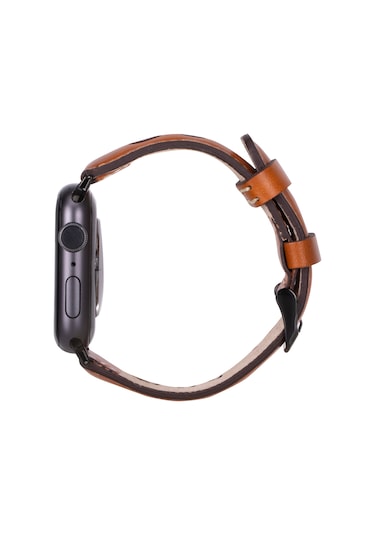 Alpıne Siena Tan Hakiki Deri Apple Uyumlu Watch Kordonu - 44/45/46/49mm