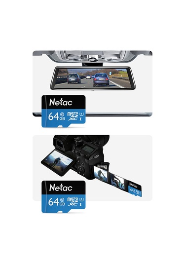 Neevoyu Netac 64gb C10 Tf Hafıza Kartı - Yüksek Hızlı Okuma/yazma, Araç Kamerası, Monitör Uyumlu, Dayanıklı Ve Çok Cihaz Desteği