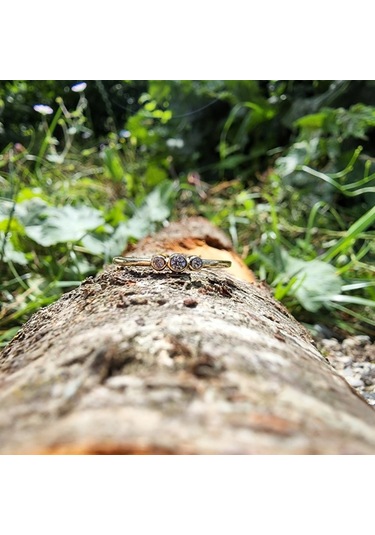 Tria Pırlanta Modern Evlilik Teklifi-Minimal Tasarım Hediye-14 Ay 552950079