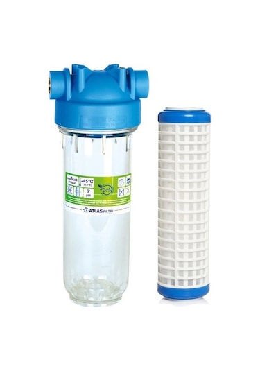 Atlas 10 Inç Dp Mono Housıng 3/4'' Dolu Filtre Kabı-yıkanabilir Filtreli