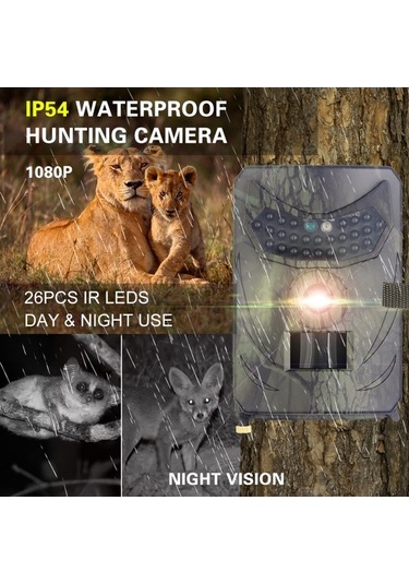 Tongxida 20mp Hd Yaban Hayatı İzleme Kamerası Ip54 Su Geçirmez Kızılötesi Gece Görüşlü Güvenlik Sistemi Kamuflaj Çok Renkli