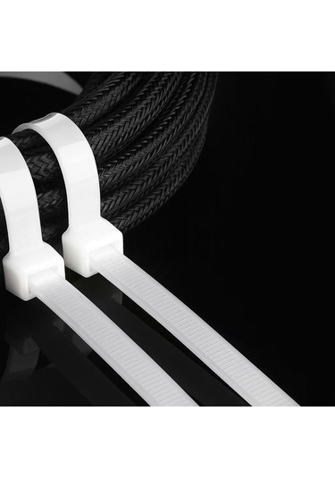 Kablo Bağı 100 Adet Cırt Kelepçe-nylon66 2.5 X 140mm - Beyaz