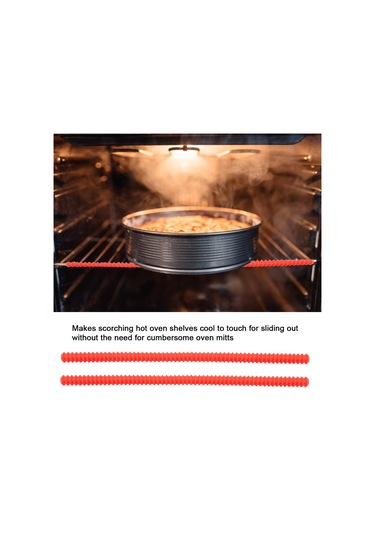 Lemestar Fırın Ve Mikrodalga Isı Yalıtım Bantı - Yiyecek Grubu Silikon, Kayma Engeli, Kolay Kurulum, 35cm Kırmızı Diğer