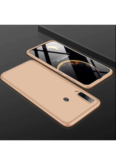 Samsung Uyumlu Galaxy A20s Kılıf Zore Ays Kapak Gold