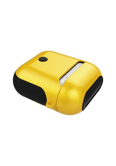 Vernikli Pc Bluetooth Kulaklık Kılıfı  Airpods Uyumlu 1/2 Sarı İçin Anti-kayıp Saklama Çantası Sarı