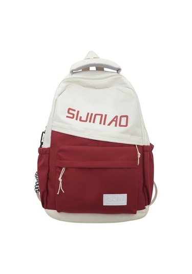 Ortaokul Ve Lise Üniversite Öğrencilerinin Okul Çantaları, Kadın Sırt Çantaları, Geniş Kapas Bej 米红色 Çok Renkli