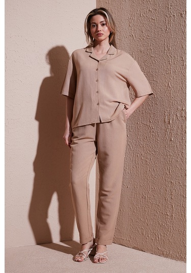 Fashion Friends Bayan Pantolon 25y0550k1 Bej Bej