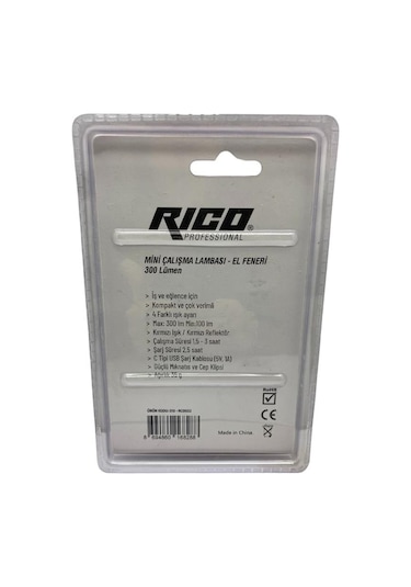 Rico Mini Çalışma Lambası El Feneri Rc0032 Siyah - Turuncu