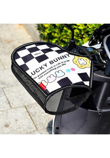 Fortunelane Motorsiklet İçin Yazlık Uv Koruma, Su Geçirmez Isı Yalıtım El Kollukları Şans Panda Desenli, Tek Beden