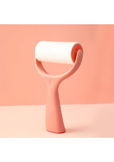 Ev İçin Dikey Konulabilir Kumaş Tüy Temizleyici - Eğik Yırtılabilir Paspas, Kırık Ve Toz Alıcı, Ergonomik Tasarım Pembe