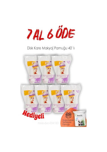 Lux Disk Kare Makyaj Pamuğu 40' Lı 7 Al 6 Öde Ve Rosıe