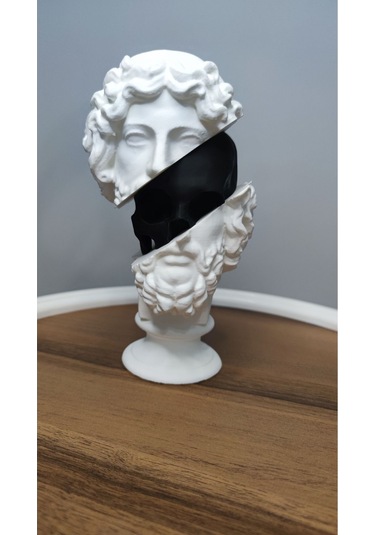 The Divine And The Mortal-ilahi Ve Ölümlü Dekoratif Biblo Hediyelik Siyah Beyaz Plastik 19cm