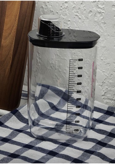 Plastik Erzak Kabı - Kilitli Kapaklı Erzak Kutusu - 2100 Ml