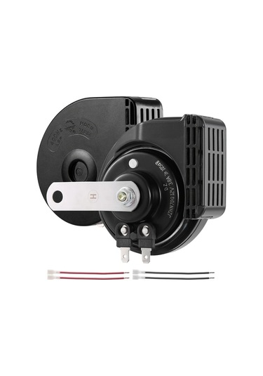 Fochsia 2 Adet 120db Kara Taşıtları Korna Seti Siyah Motosiklet Tekne Kamyon Çok Sesli