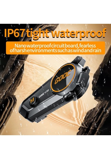 3d Surround Ağır Bas Motosiklet Kask Kulaklık Stereo Bluetooth Eller Serbest Hard Tube Mic