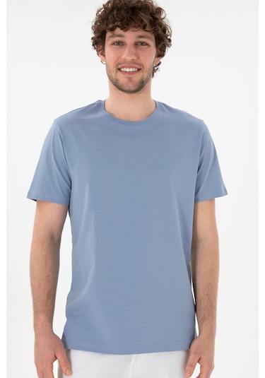 U.S. Polo Assn. Erkek Regular Fit Bisiklet Yaka Mavi Basic Tişört 50305928-VR036 U.S. Polo Assn. Erkek Regular Fit Bisiklet Yaka Mavi Basic Tişört 50305928-VR036