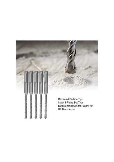Tenfowee 5 Adet Çift Spiralli Çelik Matkap Ucu, Beton/harç İçin Dayanıklı, 110mm Uzunluk, 5mm Çap, Hızlı Kesim Ve Soğutma Özelliği