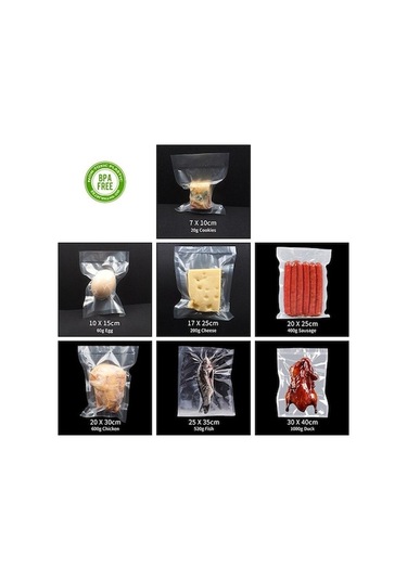 Novahub 7 10cm 100 Adet Vakum Torbaları Depolama Filmi Isıtmalı Ve Dondurucu Torbaları Mutfak Gıda Sınıfı Ambalaj Poşetleri Vakumlama Makinesi İçin