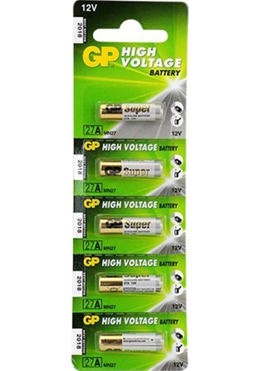 Gp 27a 12 Volt İnce Alarm Pili 5li Paket