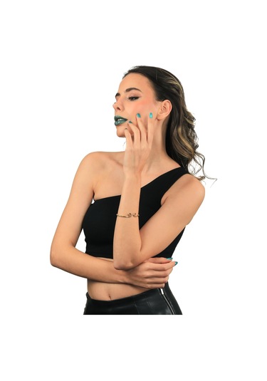 Kadın Lak Altın Renk Kaplama Ayarlanabilir Açık Band Spiral Formlu Bileklik Altın