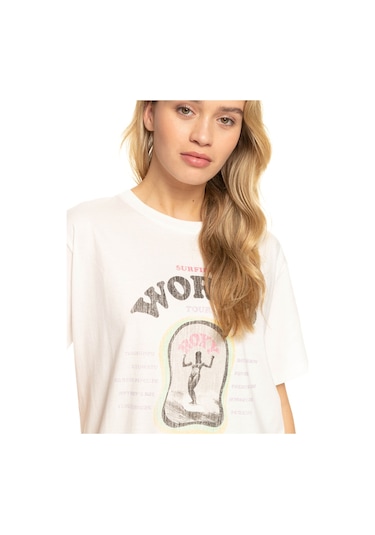 Roxy Moonlight Sun Bj Tees Kadın Tişört Beyaz