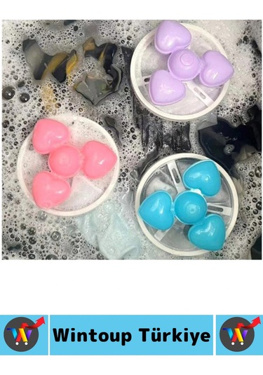 Çamaşır Makinesi Temizlenebilir Tekrar Kullanılabilir Yüzen Tüy Toz Kıl Saç Toplayıcı Filtre 6 Adet Çok Renkli