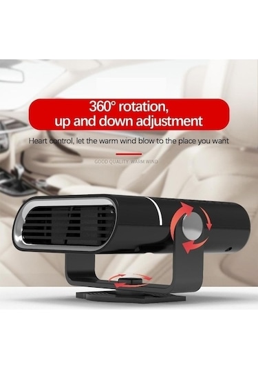 Pazly Suntek Sr Siyah Taşınabilir 12v Otomatik Oto Isıtıcı Ve Fan Elektronik Lw